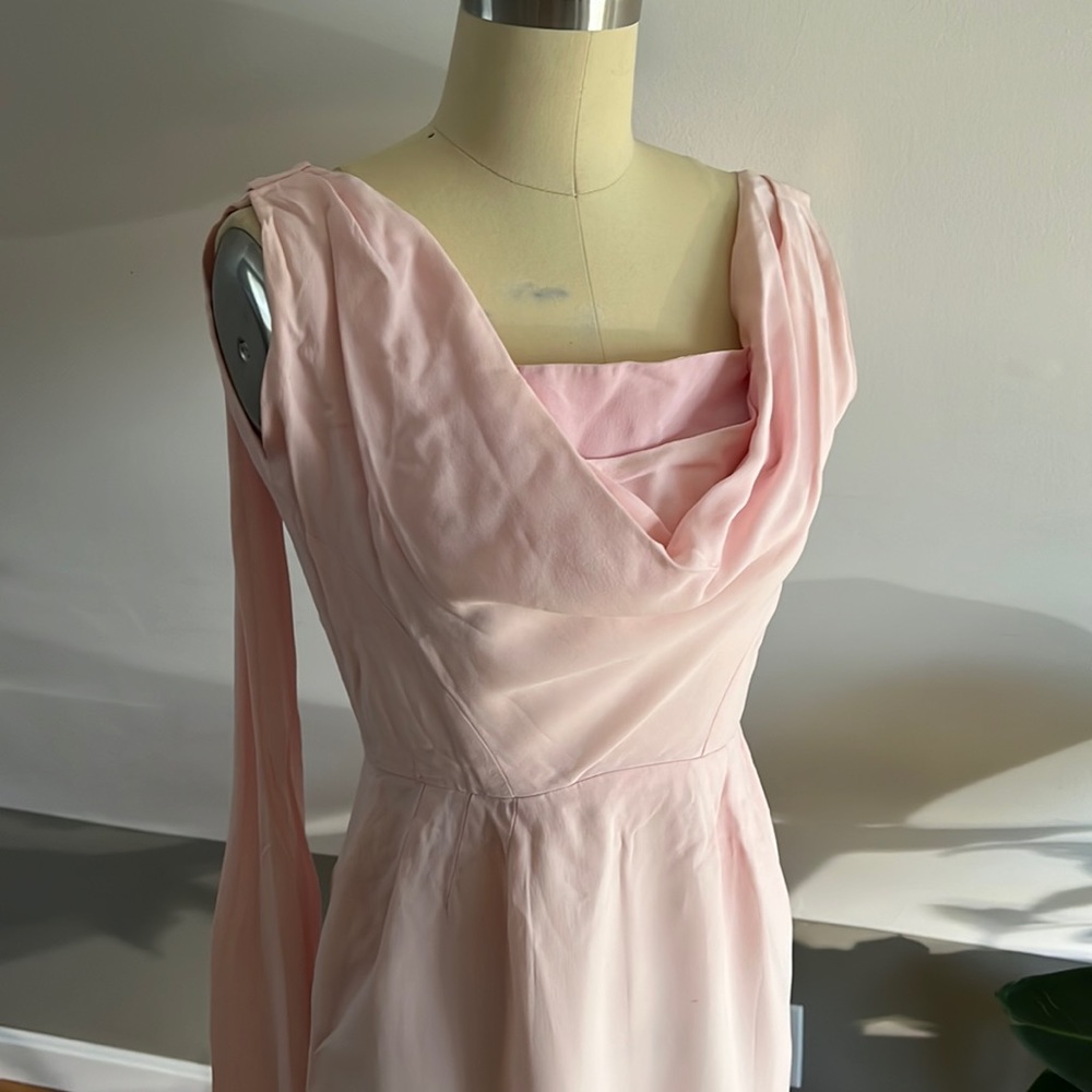 VTG 1950s Ballet Pink Chiffon Dress